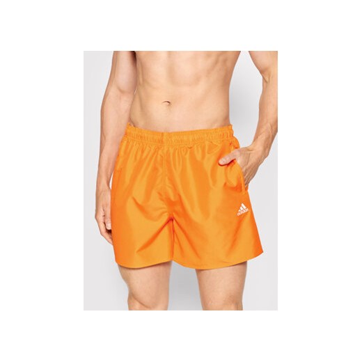adidas Szorty kąpielowe Solid Swim HA0375 Pomarańczowy Regular Fit ze sklepu MODIVO w kategorii Kąpielówki - zdjęcie 168578444