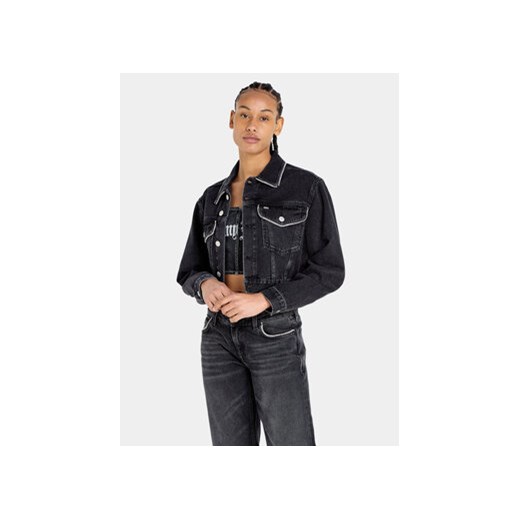 Tommy Jeans Kurtka jeansowa Claire DW0DW16712 Czarny Regular Fit ze sklepu MODIVO w kategorii Kurtki damskie - zdjęcie 168578664