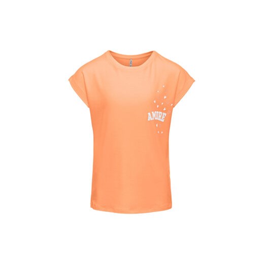 Kids ONLY T-Shirt 15292334 Pomarańczowy Regular Fit ze sklepu MODIVO w kategorii Bluzki dziewczęce - zdjęcie 168578800