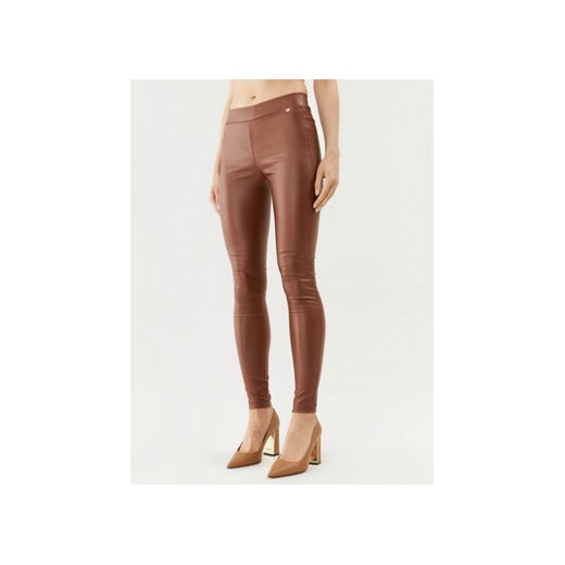 Rinascimento Legginsy CFC0114911003 Brązowy Slim Fit ze sklepu MODIVO w kategorii Spodnie damskie - zdjęcie 168578801