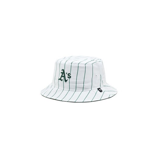 47 Brand Czapka z daszkiem MLB Oakland Athletics Pinstriped '47 BUCKET B-PINSD18PTF-DG Zielony ze sklepu MODIVO w kategorii Kapelusze męskie - zdjęcie 168579144