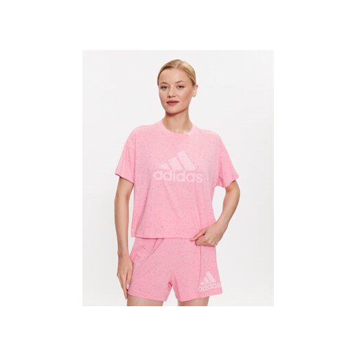adidas T-Shirt Future Icons Winners T-Shirt IC0496 Różowy Loose Fit ze sklepu MODIVO w kategorii Bluzki damskie - zdjęcie 168580050