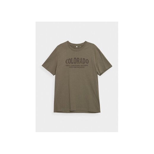 Outhorn T-Shirt OTHAW23TTSHM0938 Khaki Regular Fit ze sklepu MODIVO w kategorii T-shirty męskie - zdjęcie 168580372