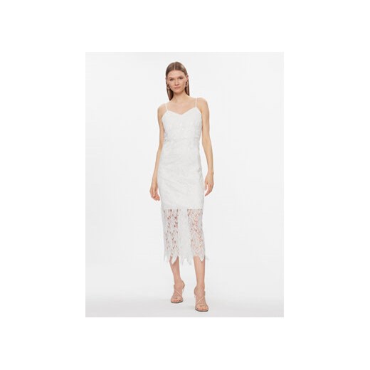YAS Sukienka koktajlowa Toni 26032058 Biały Regular Fit ze sklepu MODIVO w kategorii Sukienki - zdjęcie 168581093