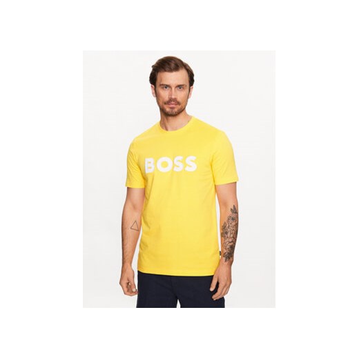 Boss T-Shirt 50486200 Żółty Regular Fit ze sklepu MODIVO w kategorii T-shirty męskie - zdjęcie 168581371