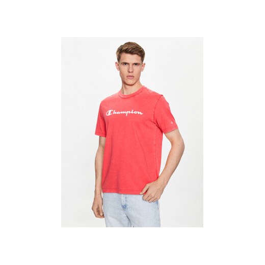 Champion T-Shirt 218604 Różowy Regular Fit ze sklepu MODIVO w kategorii T-shirty męskie - zdjęcie 168581534
