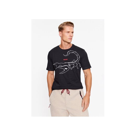 Hugo T-Shirt Darpione 50498196 Czarny Regular Fit ze sklepu MODIVO w kategorii T-shirty męskie - zdjęcie 168581641