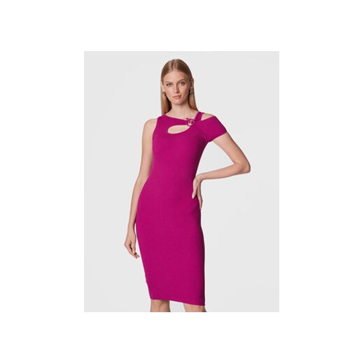 Pinko Sukienka dzianinowa Ace 1G17TZ Y7VP Fioletowy Slim Fit ze sklepu MODIVO w kategorii Sukienki - zdjęcie 168581680