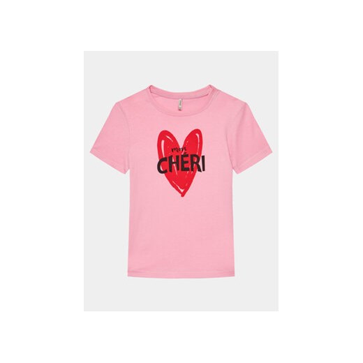 Kids ONLY T-Shirt Loovi 15317866 Różowy Regular Fit ze sklepu MODIVO w kategorii Bluzki dziewczęce - zdjęcie 168582094