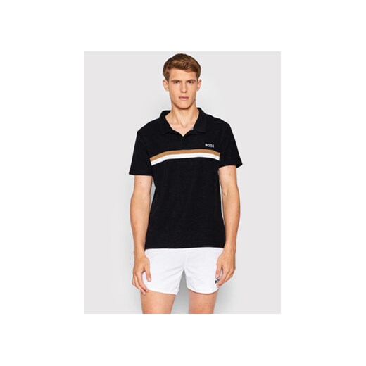 Boss Polo Terry 50469317 Czarny Regular Fit ze sklepu MODIVO w kategorii T-shirty męskie - zdjęcie 168582583