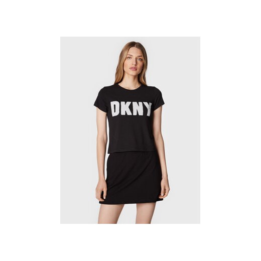 DKNY T-Shirt P2FKHGWG Czarny Regular Fit ze sklepu MODIVO w kategorii Bluzki damskie - zdjęcie 168582593
