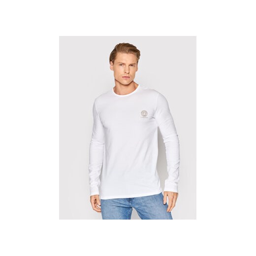 Versace Longsleeve Girocollo AUU01007 Biały Regular Fit ze sklepu MODIVO w kategorii T-shirty męskie - zdjęcie 168582820