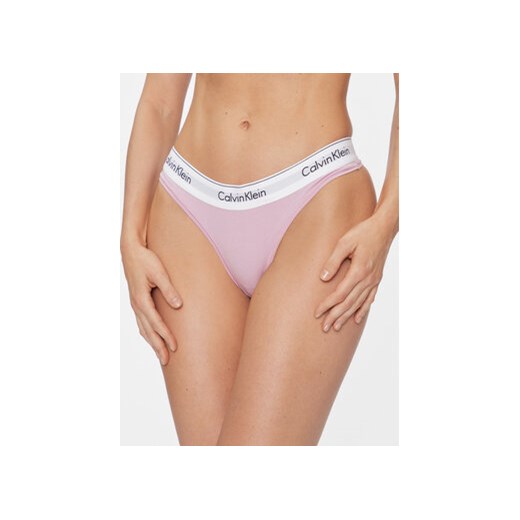 Calvin Klein Underwear Stringi 0000F3786E Różowy ze sklepu MODIVO w kategorii Majtki damskie - zdjęcie 168583061