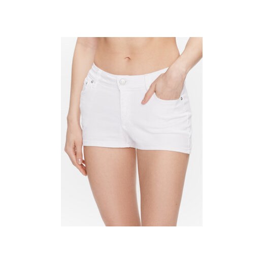 Tommy Jeans Szorty jeansowe Nora DW0DW15809 Biały Skinny Fit ze sklepu MODIVO w kategorii Szorty - zdjęcie 168583113