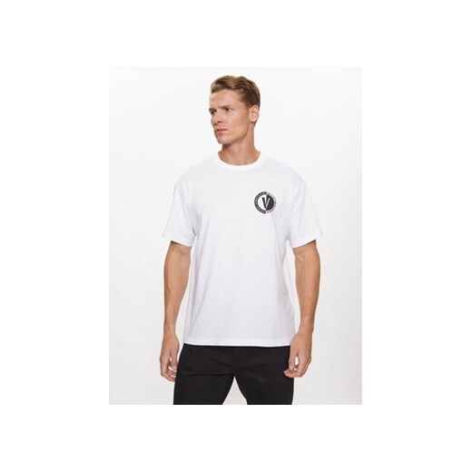 Versace Jeans Couture T-Shirt 75GAHG07 Biały Regular Fit ze sklepu MODIVO w kategorii T-shirty męskie - zdjęcie 168583462