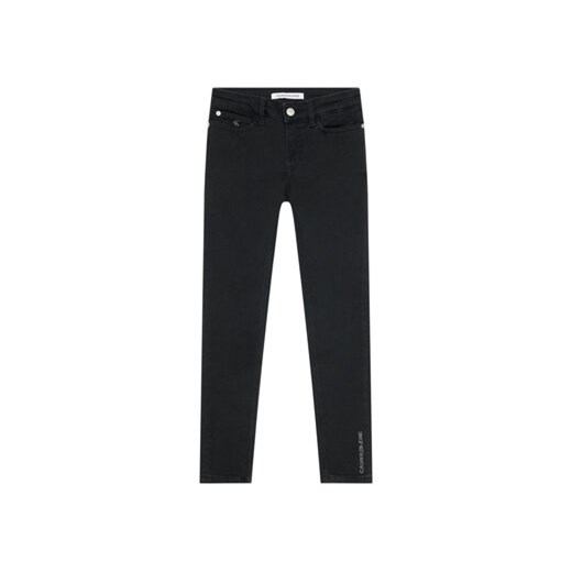 Calvin Klein Jeans Jeansy Clean Black Strech IG0IG01206 Czarny Skinny Fit ze sklepu MODIVO w kategorii Spodnie dziewczęce - zdjęcie 168583510