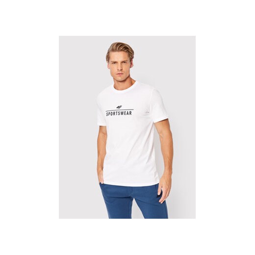 4F T-Shirt H4Z22-TSM354 Biały Regular Fit ze sklepu MODIVO w kategorii T-shirty męskie - zdjęcie 168583683