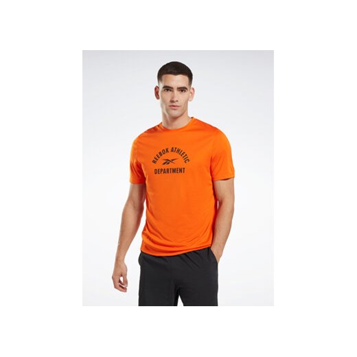 Reebok T-Shirt Training Graphic IC7665 Pomarańczowy Active Fit ze sklepu MODIVO w kategorii T-shirty męskie - zdjęcie 168584222