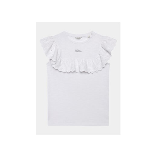 Guess Bluzka J3GP02 K6XN1 Biały Regular Fit ze sklepu MODIVO w kategorii Bluzki dziewczęce - zdjęcie 168584244