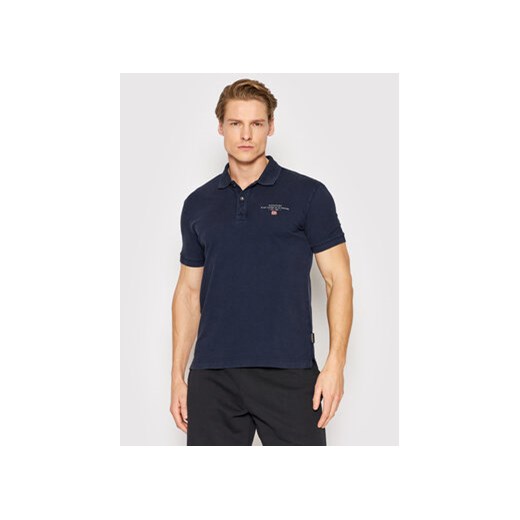 Napapijri Polo Elbas NP0A4GDL Granatowy Regular Fit ze sklepu MODIVO w kategorii T-shirty męskie - zdjęcie 168584982
