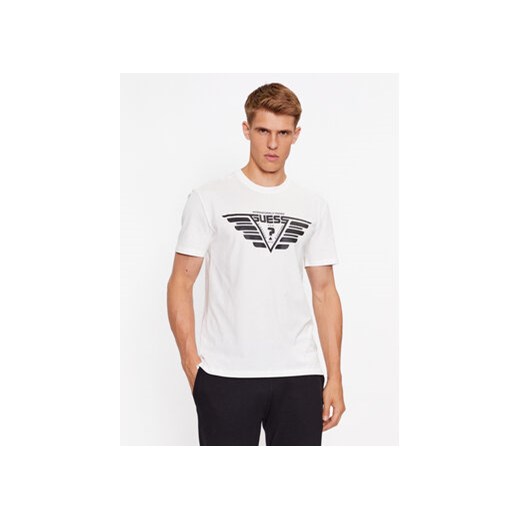 Guess T-Shirt Z3BI01 I3Z14 Écru Regular Fit ze sklepu MODIVO w kategorii T-shirty męskie - zdjęcie 168585523
