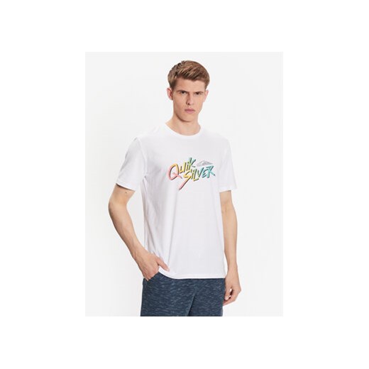 Quiksilver T-Shirt Signature Move EQYZT07223 Biały Regular Fit ze sklepu MODIVO w kategorii T-shirty męskie - zdjęcie 168585674