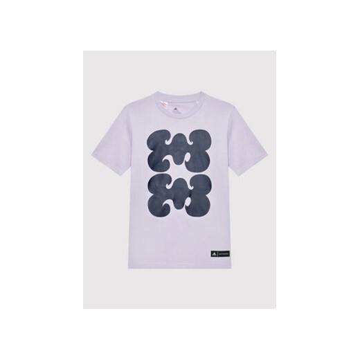 adidas T-Shirt MARIMEKKO Graphic HL1630 Fioletowy Regular Fit ze sklepu MODIVO w kategorii T-shirty chłopięce - zdjęcie 168585880