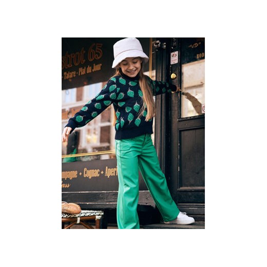 NAME IT Spodnie z imitacji skóry 13210144 Zielony Regular Fit ze sklepu MODIVO w kategorii Spodnie dziewczęce - zdjęcie 168585930