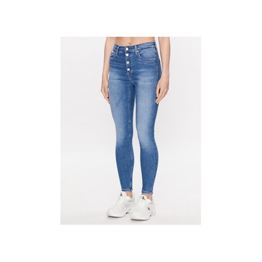 Calvin Klein Jeans Jeansy J20J221252 Niebieski Skinny Fit ze sklepu MODIVO w kategorii Jeansy damskie - zdjęcie 168586530