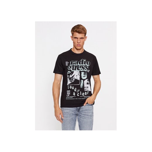 Guess T-Shirt M3BI16 I3Z14 Czarny Regular Fit ze sklepu MODIVO w kategorii T-shirty męskie - zdjęcie 168586920
