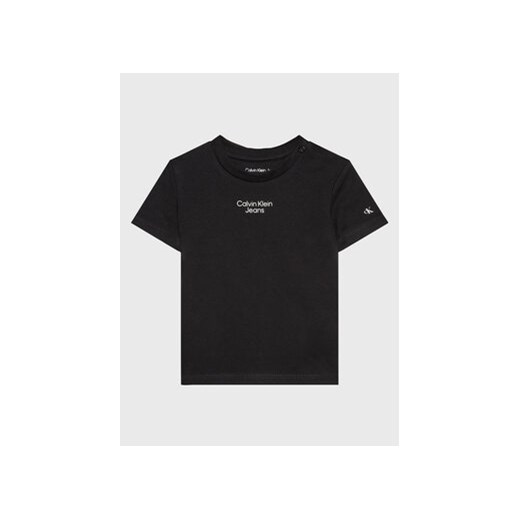 Calvin Klein Jeans T-Shirt Stack Logo IN0IN00021 Czarny Regular Fit 62 MODIVO