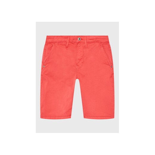 Pepe Jeans Szorty materiałowe Blueburn Short PB800726C75 Czerwony Regular Fit ze sklepu MODIVO w kategorii Spodenki chłopięce - zdjęcie 168587543