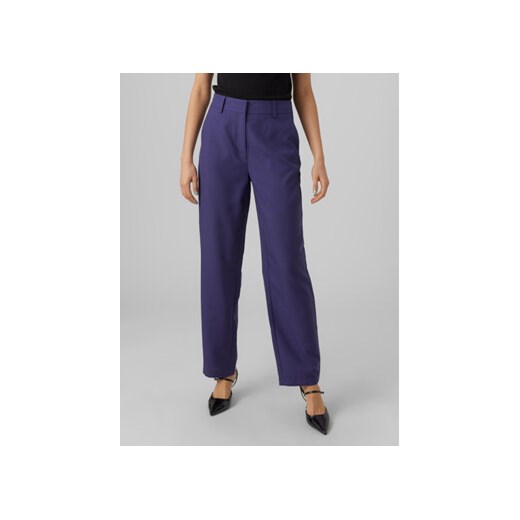Vero Moda Spodnie materiałowe 10293210 Granatowy Straight Fit ze sklepu MODIVO w kategorii Spodnie damskie - zdjęcie 168587742