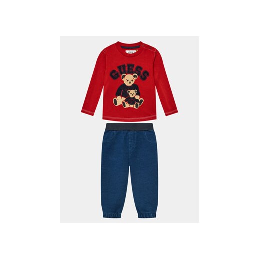 Guess Komplet bluzka i spodnie I3BG06 I3Z13 Granatowy Regular Fit ze sklepu MODIVO w kategorii Komplety niemowlęce - zdjęcie 168587781