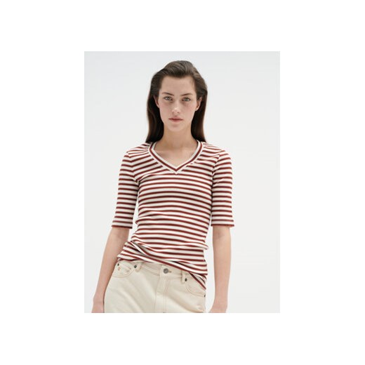 InWear T-Shirt Dagnaiw Striped V 30107270 Kolorowy Slim Fit ze sklepu MODIVO w kategorii Bluzki damskie - zdjęcie 168588001