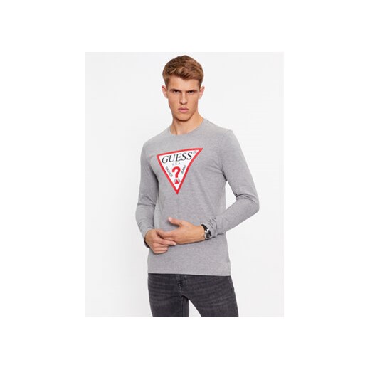 Guess Longsleeve M2YI31 I3Z14 Szary Regular Fit ze sklepu MODIVO w kategorii T-shirty męskie - zdjęcie 168588381