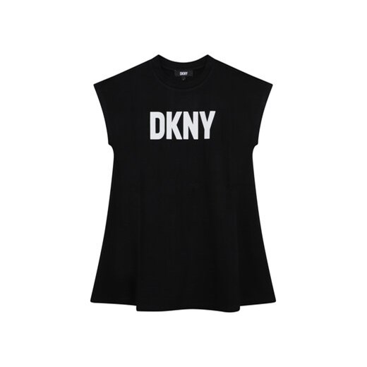 DKNY Sukienka codzienna D32863 S Czarny Regular Fit 8Y okazyjna cena MODIVO