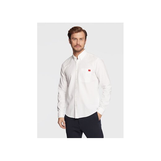 Hugo Koszula Evito 50479302 Biały Slim Fit ze sklepu MODIVO w kategorii Koszule męskie - zdjęcie 168588453