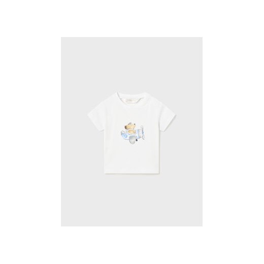 Mayoral T-Shirt 1001 Biały Regular Fit ze sklepu MODIVO w kategorii Koszulki niemowlęce - zdjęcie 168588563