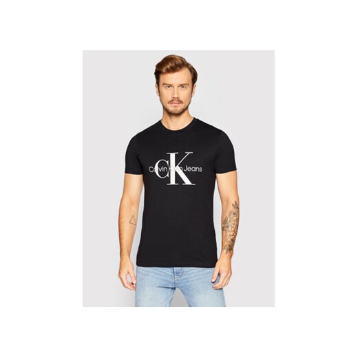 Calvin Klein Jeans T-Shirt J30J320935 Czarny Slim Fit ze sklepu MODIVO w kategorii T-shirty męskie - zdjęcie 168588742