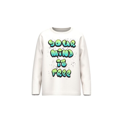 NAME IT Bluzka 13218786 Biały Loose Fit Name It 134_140 MODIVO wyprzedaż