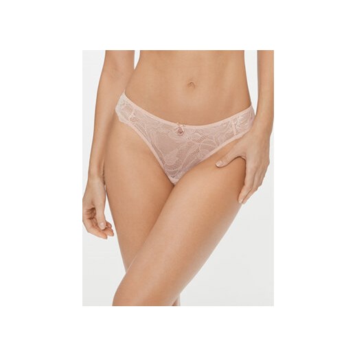 Emporio Armani Underwear Figi brazylijskie 164397 3F206 03050 Beżowy ze sklepu MODIVO w kategorii Majtki damskie - zdjęcie 168589401