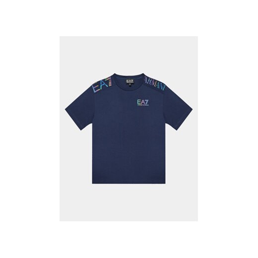 EA7 Emporio Armani T-Shirt 6RBT62 BJ02Z 1554 Granatowy Regular Fit ze sklepu MODIVO w kategorii T-shirty chłopięce - zdjęcie 168589420