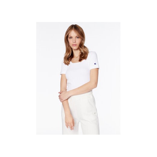 Champion T-Shirt 116263 Biały Regular Fit ze sklepu MODIVO w kategorii Bluzki damskie - zdjęcie 168589930