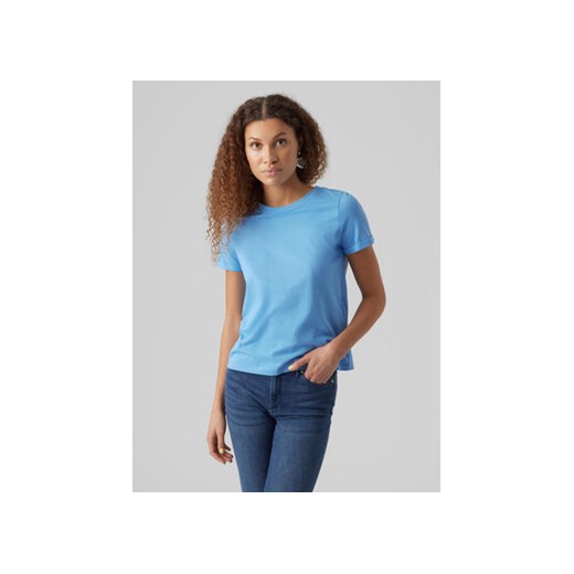 Vero Moda T-Shirt Paula 10243889 Niebieski Regular Fit ze sklepu MODIVO w kategorii Bluzki damskie - zdjęcie 168590301