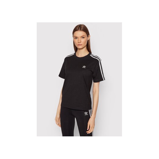 adidas T-Shirt HF7533 Czarny Regular Fit ze sklepu MODIVO w kategorii Bluzki damskie - zdjęcie 168590792