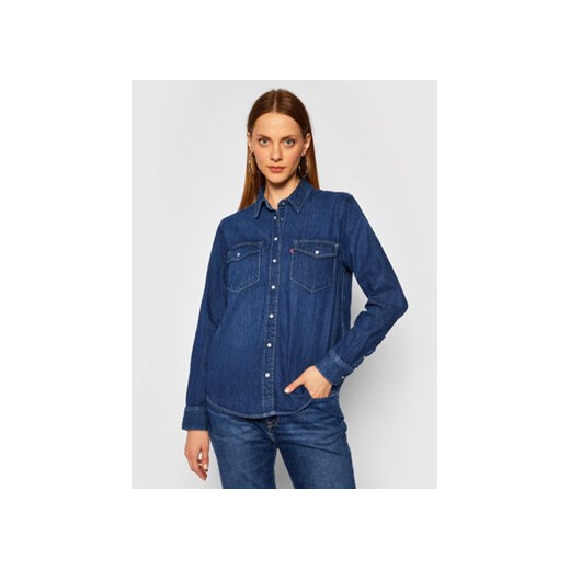 Levi's® Koszula jeansowa Essential Western 16786-0007 Granatowy Regular Fit XXS wyprzedaż MODIVO