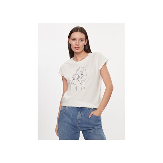 Vero Moda T-Shirt 10298088 Biały Box Fit ze sklepu MODIVO w kategorii Bluzki damskie - zdjęcie 168590934