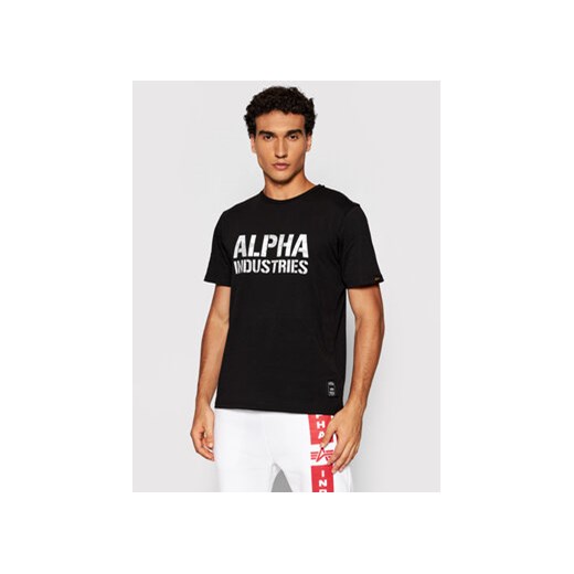 Alpha Industries T-Shirt Camo Print 156513 Czarny Regular Fit ze sklepu MODIVO w kategorii T-shirty męskie - zdjęcie 168591202