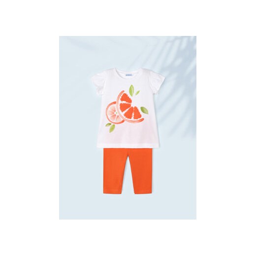Mayoral Komplet t-shirt i legginsy 3784 Pomarańczowy ze sklepu MODIVO w kategorii Komplety dziewczęce - zdjęcie 168591664